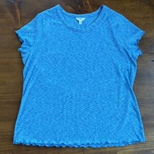 Terra Sky Blue Cap Sleeve Top Sz 1X